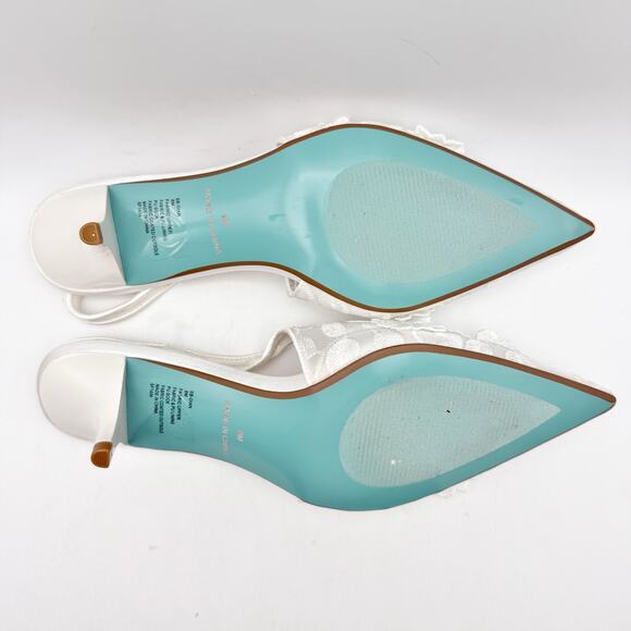 Blue by Betsey Johnson Womens Dian Slingback Heels US 8 M Ivory NIB - Picture 11 of 13